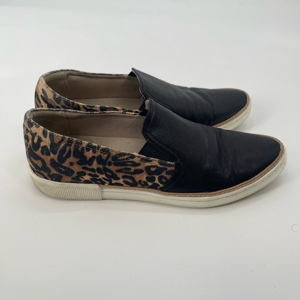Naturalizer Womens Zola Slip-on Cheetah Print Leather Sneaker Size 10